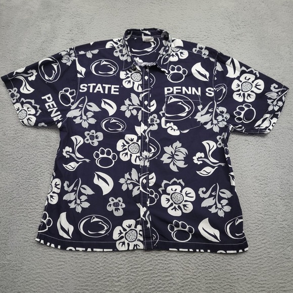 Wes and Willy Penn State Nittany Lions XXL Camp Shirt Hawaiian Aloha - Picture 1 of 6